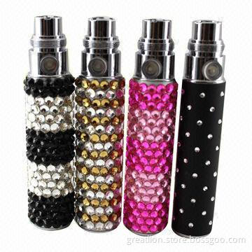 Hottest E-cigarette eGo Diamond Batteries, Wholesale, 1,100mAh Capacity, Low-voltage Protection